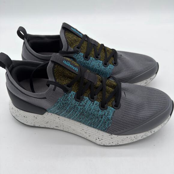 AllBirds Men's Tree Gliders Comfort Sneakers Stormy Grey Chasm Teal Running 13